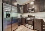 Stainless steel appliances and upgraded finishes
